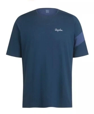 Rapha Trail Merino Short Sleeve T-Shirt Deep Blue/Black BNWT Size M - Image 1 of 4
