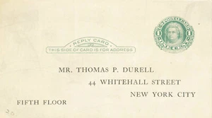 Tarjeta de papelería postal publicidad cena Yale Club 1909 de Estados Unidos 1922 #UY7r Nueva York - Imagen 1 de 2