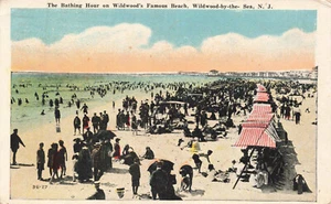 Postal de colección Wildwood-by-the-sea nj folks on beach 1922 071922 r - Imagen 1 de 2