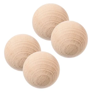 4pcs Wooden Croquet Replacement Set Natural Wood 3.5 cm Kid Party Toy - Picture 1 of 12