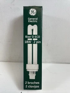 GENERAL ELECTRIC CFL Compact Fluorescent Lamp BIAX D ECO 18W 2 Pin - Picture 1 of 4