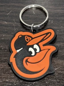Baltimore Orioles Keychain Official Team Logo MLB Baseball 2019 Rubber Key Ring - Picture 1 of 2