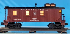 CB15: Rail King by MTH - Wood Sided Pennsylvania Caboose - No. 30-7715 O Gauge - Picture 1 of 5