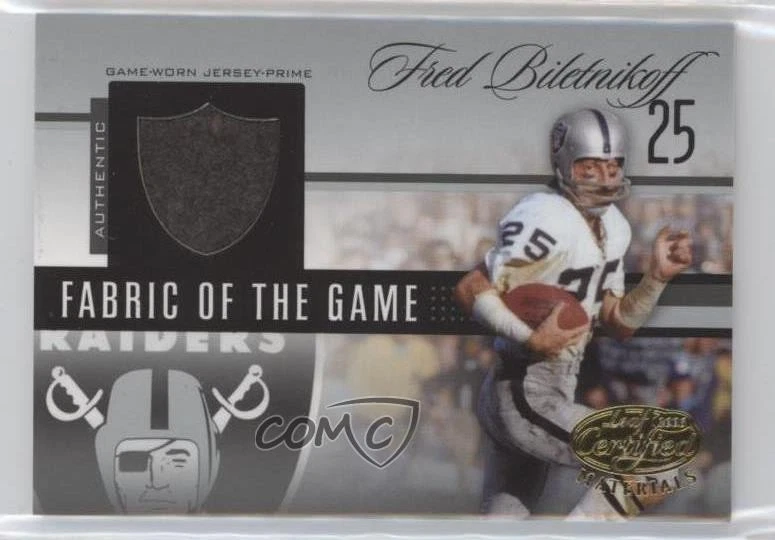 2006 Leaf Certified Materials Fabric of the Game Team Logo /25 Fred Biletnikoff - Image 1 of 2