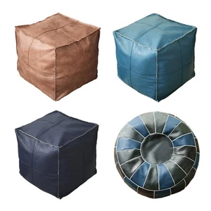 Pouf Cover Pouf Cover Ottoman Bohemian Hassock Footstool Futon Seat Cover for - Picture 1 of 29