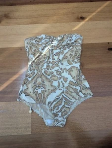 Zimmerman Swimsuit Womens Size 10 Beige Animal Print Summer Lightweight - Picture 1 of 10