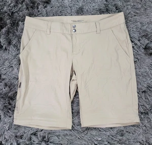 Columbia Shorts Womens 12 Beige Omni-Shield Water Repellent Hiking Zip Pocket - Picture 1 of 20