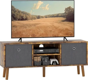 TV Unit Stand Cabinet Sideboard Shelving & 2 Drawers Storage Unit Up To 50" - Picture 1 of 9
