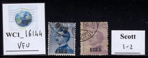 WC1_16144. ITALY AEGEAN COL. 1912 commemorative set. Sc. 1-2. Used - Picture 1 of 1