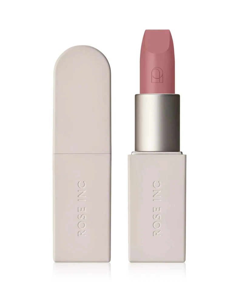 Batom recarregável ROSE INC Satin Lip Color Rich in Demure 0,14 oz tamanho completo novo na caixa - Imagem 1 de 4