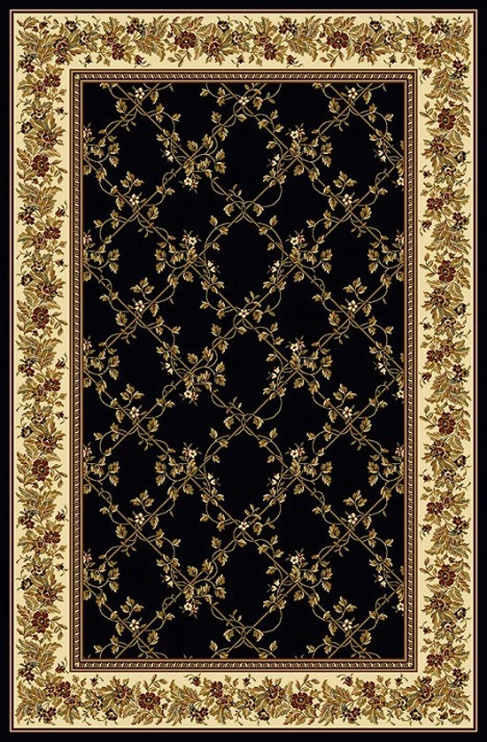 Tapete Radici preto persa floral tradicional 1427 8x11 - aprox 7' 9'' x 11' 6'' - Imagem 1 de 1