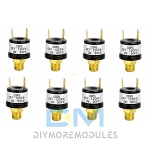 1-10PCS 90 PSI -120 PSI Compressore Aria Controllo Pressione Interruttore Valvola AC110-220V - Foto 1 di 29