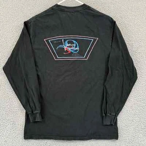 Vintage Ventura Surf Shop Shirt Mens Medium Black Long Sleeve 90s Beach Travel - Picture 1 of 11