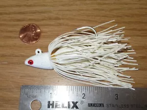 3 WEISSE 1/2 OZ FLUKE MEERBARSCH SCHNAPPER MAKRELE ROTBARSCH STRIPER BUCKTAIL JIGS - Bild 1 von 3