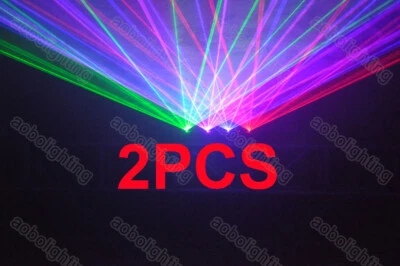 2x 4 lens Stage laser light 4 eyes Laser Light Projector Bar Disco DJ DMX Lasers - Image 1 of 4