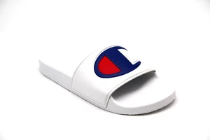 Champion IPO Slide Sandal - WHITE/WHITE CM100074M MENS SLIDE SLIP ON - Picture 1 of 8