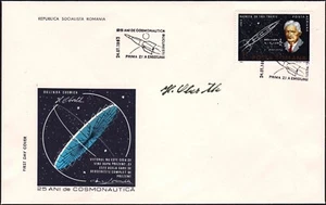 RUMÄNIEN 1983-10-24 25th Anniv. der Raumfahrt, FDC, Oktober orig. Signiert, Cover - Bild 1 von 2