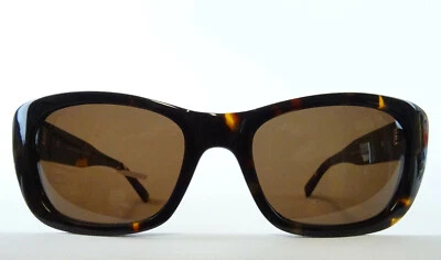 ladies branded brown horn effect big face tinted sunglasses size L - Image 1 of 4