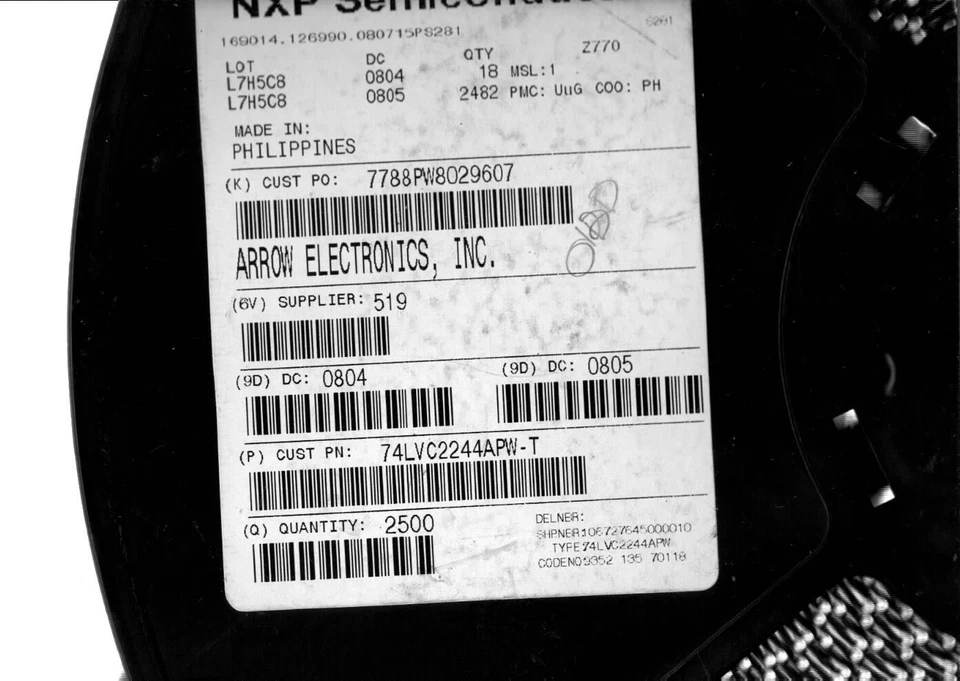 74LVC2244APW,118 NXP Nexperia IC BUF NON-INVERT 3.6V 20TSSOP **LOT OF 2142** - Image 1 of 1