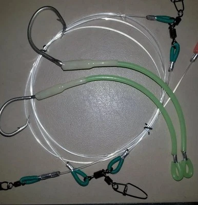 1 X SEA BOTTOM 250LB RIGS 2 LUMO DROPPERS SWAPPABLE 13/0 TUNA CIRCLE HOOKS - image 1 of 4