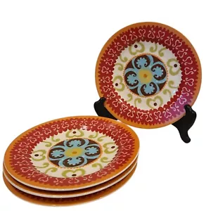Anthropologie Spanisches Medaillon Mandala Boho Salat Dessert Teller 8" 4er Set - Bild 1 von 5