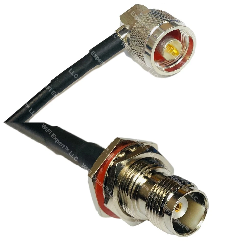 LMR240UF N MALE ANGLE to TNC FEMALE BULKHEAD Coax RF Cable USA-Ship Lot - Image 1 of 1