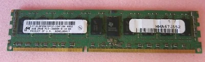 Micron MT18JSF25672PDZ-1G4F1BA 2GB PC3-10600 DDR3-1333MHz ECC CL9 240P Memory - Image 1 of 3