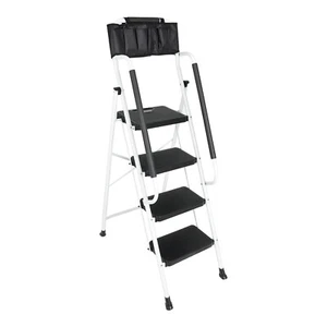 4 Step Ladder with Handrails & Attachable Tool Bag 330 lbs for Home Office - Picture 1 of 7