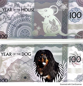 Set Year of The Mouse & year of the dog 5 G 2020 Silvernote 999 - Picture 1 of 5