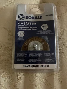 Kobalt 2-inch Coarse Wire Wheel Brush 1/4" shank #0323636 NEW - Picture 1 of 3