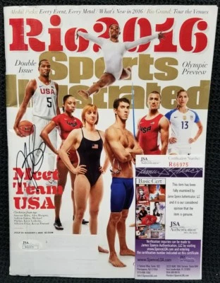 KEVIN DURANT Autographed Signed GS Warriors, USA Olympics Rio SI Magazine.JSA - Image 1 of 4