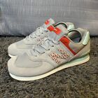 New Balance Womens 574 Suede Colorful Knit Casual Shoe Sneakers Women's Size 12