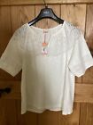 WHITE STUFF cream LACE top PUFF Sleeve KERRY Style SIZE 14 NEW