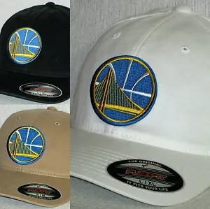 Golden State Warriors "FLEX FIT" CAP 🏀HAT🏀NBA PATCH/LOGO🏀2 SIZES/COLORS 🏀NEW - Picture 1 of 12