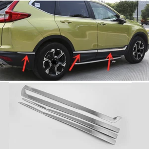 Abs Chrome Body Side Moulding Cover Trims 6pcs Fit For Honda Cr-v Crv 2018-2022 - Picture 1 of 7