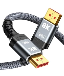 Capshi VESA Certified DisplayPort Cable 1.4 8K DP Cable 10FT 8K@60Hz 4K@144H. - Picture 1 of 6
