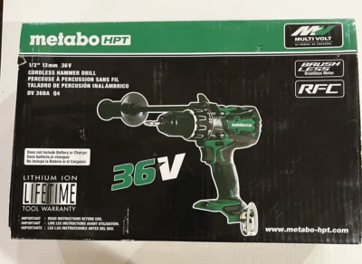 Juego de taladro percutor inalámbrico Metabo DV36DA 1/2" herramienta desnuda nuevo Foto 1 de 4