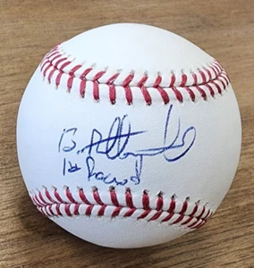 Blake Rutherford Autographed Baseball 1st Round Inscription NO COA Signed IP - Picture 1 of 1