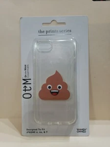 OTM Essentials On the Move iPhone 6 6s 7 Poop Emoji Clear Phone Case - Picture 1 of 2