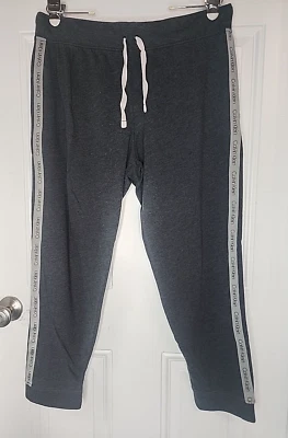 Calvin Klein Sleepwear Pants Womens Large XL Gray Jogger Athleisure Spell Out - Image 1 of 4