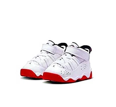 Nike Jordan 6 Rings Toddler Shoes Size 4c Color White/Red/Black  - Image 1 of 4