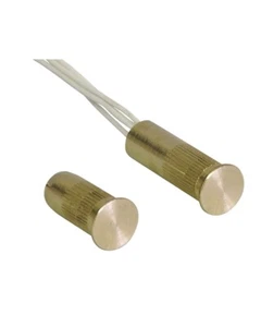414-CTF CONTATTO MAGNETICO DA INCASSO CORTO OTTONE NATURALE ALLARME COOPER CSA - Picture 1 of 1