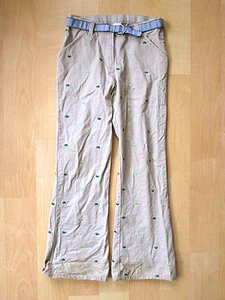 Gymboree tan preppy pants embroidered green navy turtles Sz 10 - Picture 1 of 4