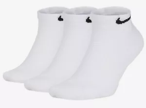 Calcetines Nike Everyday Cushion BAJOS 3 pares blancos tobillo casual gimnasi... - Imagen 1 de 3