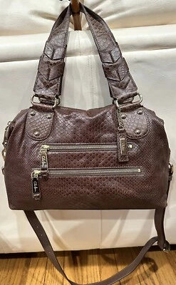 Bolso de Hombro Cole Haan Bethany Cuero Estampado Piel de Serpiente Marrón Coñac B31121 27 Foto 1 de 4