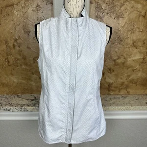 Peter Millar Golf Vest Women’s M Full Zip Reversible Blue/Snake Print NWT $145 - Picture 1 of 13