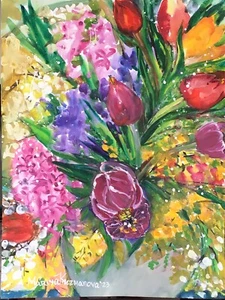 SPRING BOUQUET 8.Original Watercolor Painting - Picture 1 of 12