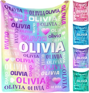 Personalized Custom Name Blanket for Kids, Babies & Adults, Personalized gift. - Picture 1 of 6