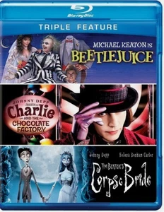 Beetlejuice /Charlie Chocolate Factory /Corpse Bride Tim Burton Blu Ray - Picture 1 of 1