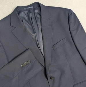 Charles Tyrwhitt Blazer 46R Navy Blue Men's Textured 100% Wool Jacket Coat - Picture 1 of 11